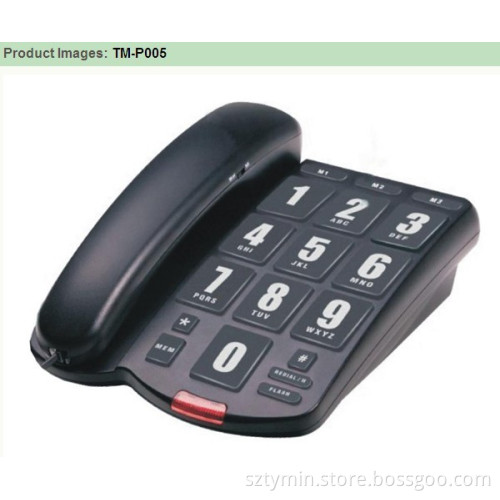 Black led indicator for coming calls big button phone